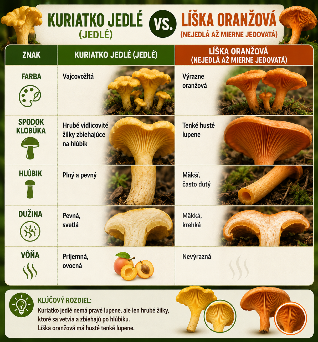 Kuriatko jedlé vs. líška oranžová